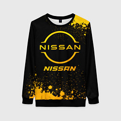 Женский свитшот Nissan - gold gradient