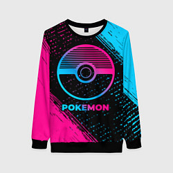 Свитшот женский Pokemon - neon gradient, цвет: 3D-черный