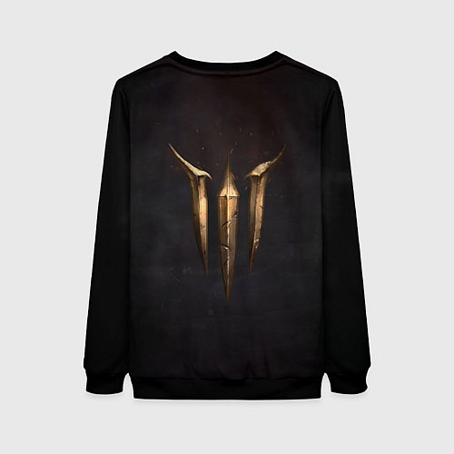 Женский свитшот Logo Baldurs Gate 3 / 3D-Черный – фото 2