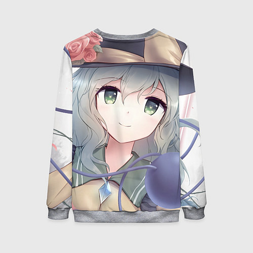 Женский свитшот Touhou Project Улыбающаяся Койши Комейдзи / 3D-Меланж – фото 2