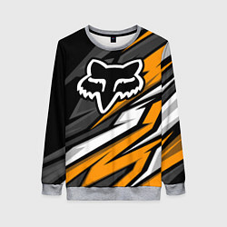 Свитшот женский Fox motocross racing - orange, цвет: 3D-меланж