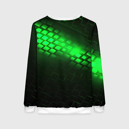 Женский свитшот Juventus green logo neon / 3D-Белый – фото 2