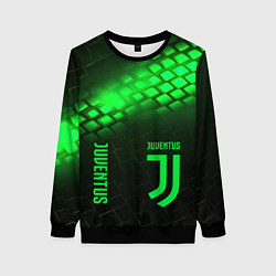Женский свитшот Juventus green logo neon