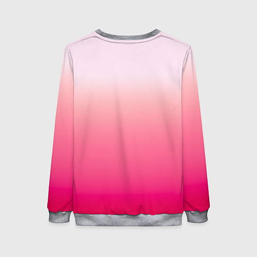 Женский свитшот Оттенки розового градиент / 3D-Меланж – фото 2