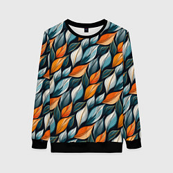 Женский свитшот Узор из листьев поздняя осень