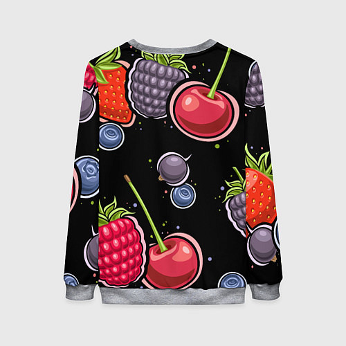 Женский свитшот Плоды и ягоды / 3D-Меланж – фото 2