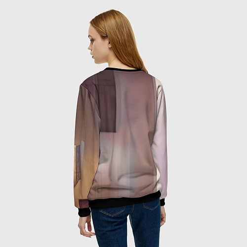 Женский свитшот Милая аниме блондинка / 3D-Черный – фото 4