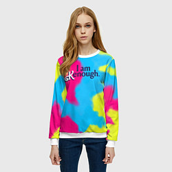 Свитшот женский I Am Kenough Tie-Dye, цвет: 3D-белый — фото 2