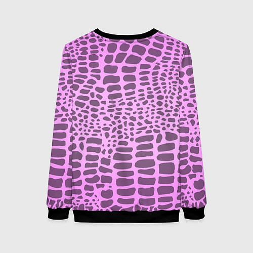 Женский свитшот Розовая рептилия / 3D-Черный – фото 2