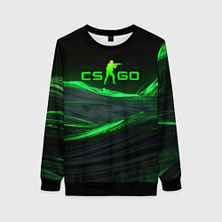 Женский свитшот CSGO neon green logo