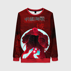 Свитшот женский Jujutsu kaisen Suguru Getou, цвет: 3D-красный