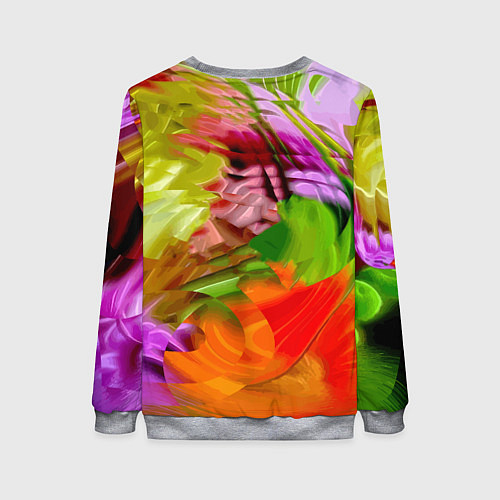 Женский свитшот Funny lion cub - pop art / 3D-Меланж – фото 2