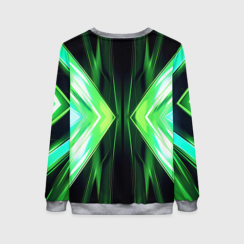 Женский свитшот Зеленые зеркальные плиты / 3D-Меланж – фото 2