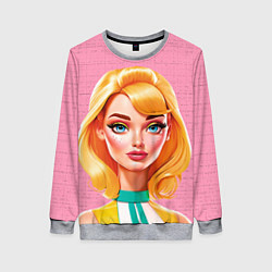 Женский свитшот Нейросеть - Барби аниме