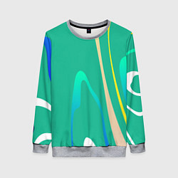 Свитшот женский Абстрактное изображение, линии, цвет: 3D-меланж