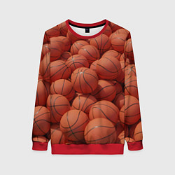 Женский свитшот Узор с баскетбольными мячами