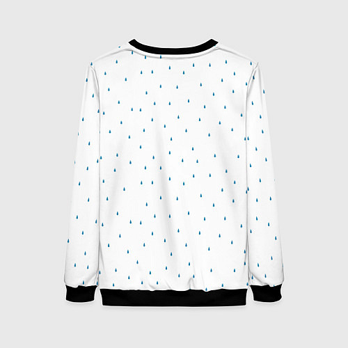 Женский свитшот Милый ежик в осенних листьях / 3D-Черный – фото 2