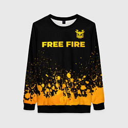 Женский свитшот Free Fire - gold gradient: символ сверху