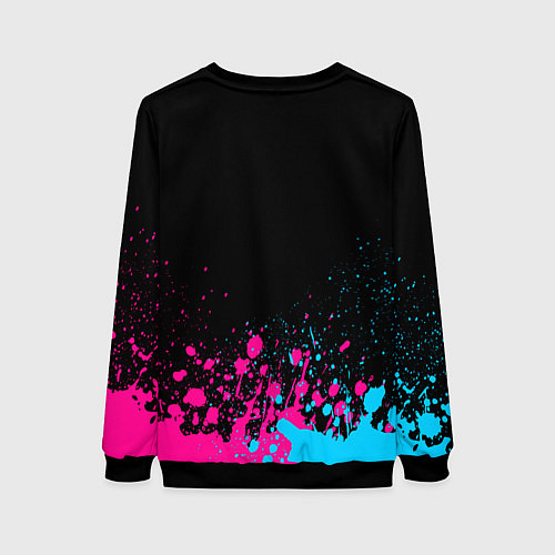 Женский свитшот Thirty Seconds to Mars - neon gradient: символ све / 3D-Черный – фото 2