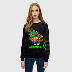 Свитшот женский Minecraft story the game, цвет: 3D-черный — фото 2