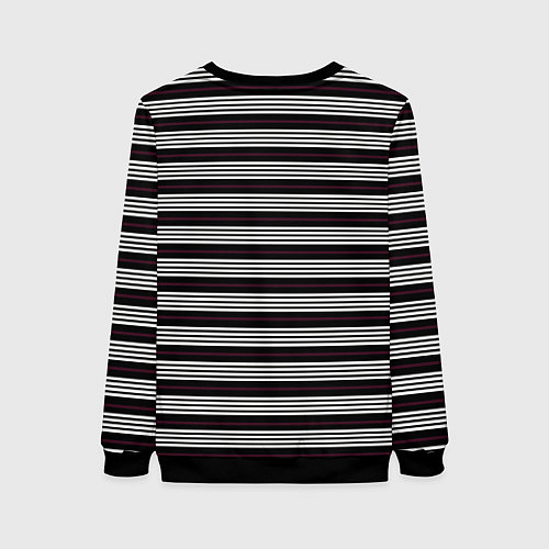 Женский свитшот Полосы белые на чёрном / 3D-Черный – фото 2