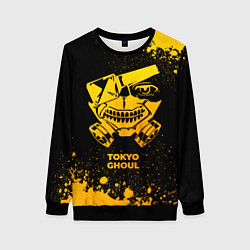 Свитшот женский Tokyo Ghoul - gold gradient, цвет: 3D-черный