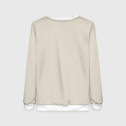 Женский свитшот Боевой котенок ниндзя - японская сакура / 3D-Белый – фото 2