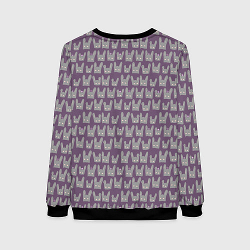 Женский свитшот Спящие зайки / 3D-Черный – фото 2