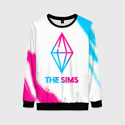 Женский свитшот The Sims neon gradient style