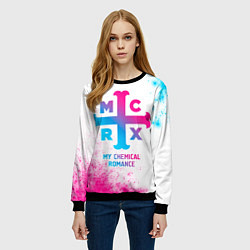 Свитшот женский My Chemical Romance neon gradient style, цвет: 3D-черный — фото 2