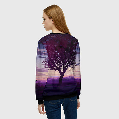 Женский свитшот Love Money Rock-n-Roll сакура / 3D-Черный – фото 4