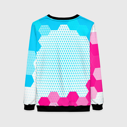 Женский свитшот FAW neon gradient style / 3D-Черный – фото 2