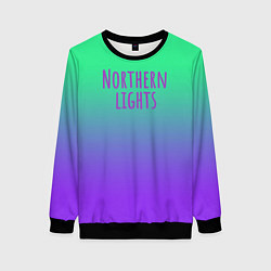 Свитшот женский Northern lights gradient, цвет: 3D-черный