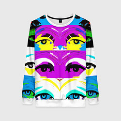 Женский свитшот Eyes - pop art - neural network