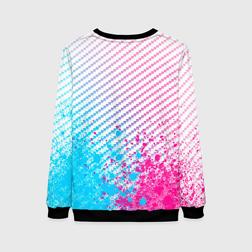 Женский свитшот Lifan neon gradient style: символ сверху / 3D-Черный – фото 2