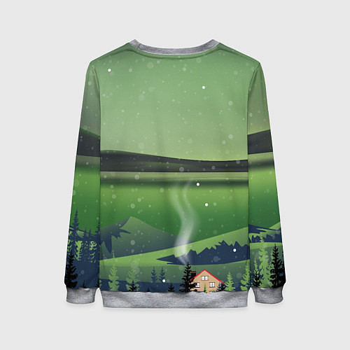 Женский свитшот Зеленый дракончик 2024 / 3D-Меланж – фото 2