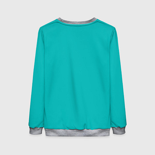 Женский свитшот Цвет морской волны однотонный / 3D-Меланж – фото 2