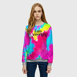 Свитшот женский I am kenough - meme, цвет: 3D-меланж — фото 2