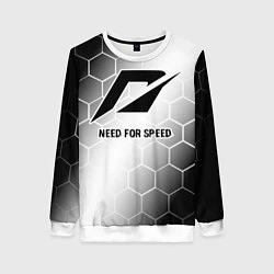 Свитшот женский Need for Speed glitch на светлом фоне, цвет: 3D-белый