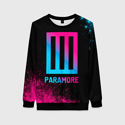 Свитшот женский Paramore - neon gradient, цвет: 3D-черный