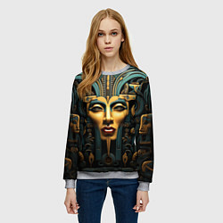 Свитшот женский Египетские фараоны, цвет: 3D-меланж — фото 2