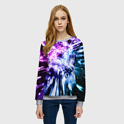 Свитшот женский Неоновый взрыв, цвет: 3D-меланж — фото 2