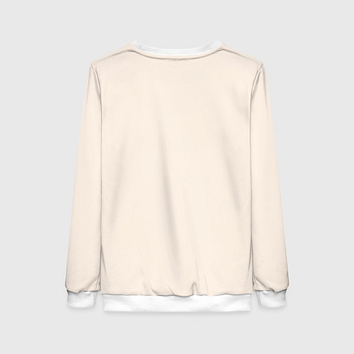 Женский свитшот Сумасшедшее лицо мультяшки / 3D-Белый – фото 2