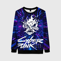 Женский свитшот Cyberpunk 2077: samurai blue