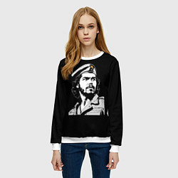 Свитшот женский Che Guevara - Hasta La Victoria, цвет: 3D-белый — фото 2