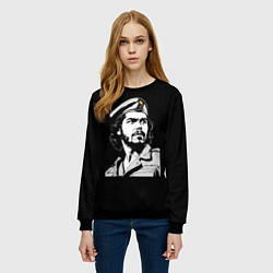 Свитшот женский Che Guevara - Hasta La Victoria, цвет: 3D-черный — фото 2