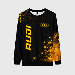 Женский свитшот Audi - gold gradient вертикально