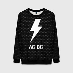 Женский свитшот AC DC glitch на темном фоне