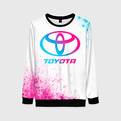 Свитшот женский Toyota neon gradient style, цвет: 3D-черный