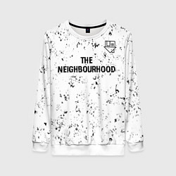 Женский свитшот The Neighbourhood glitch на светлом фоне посередин